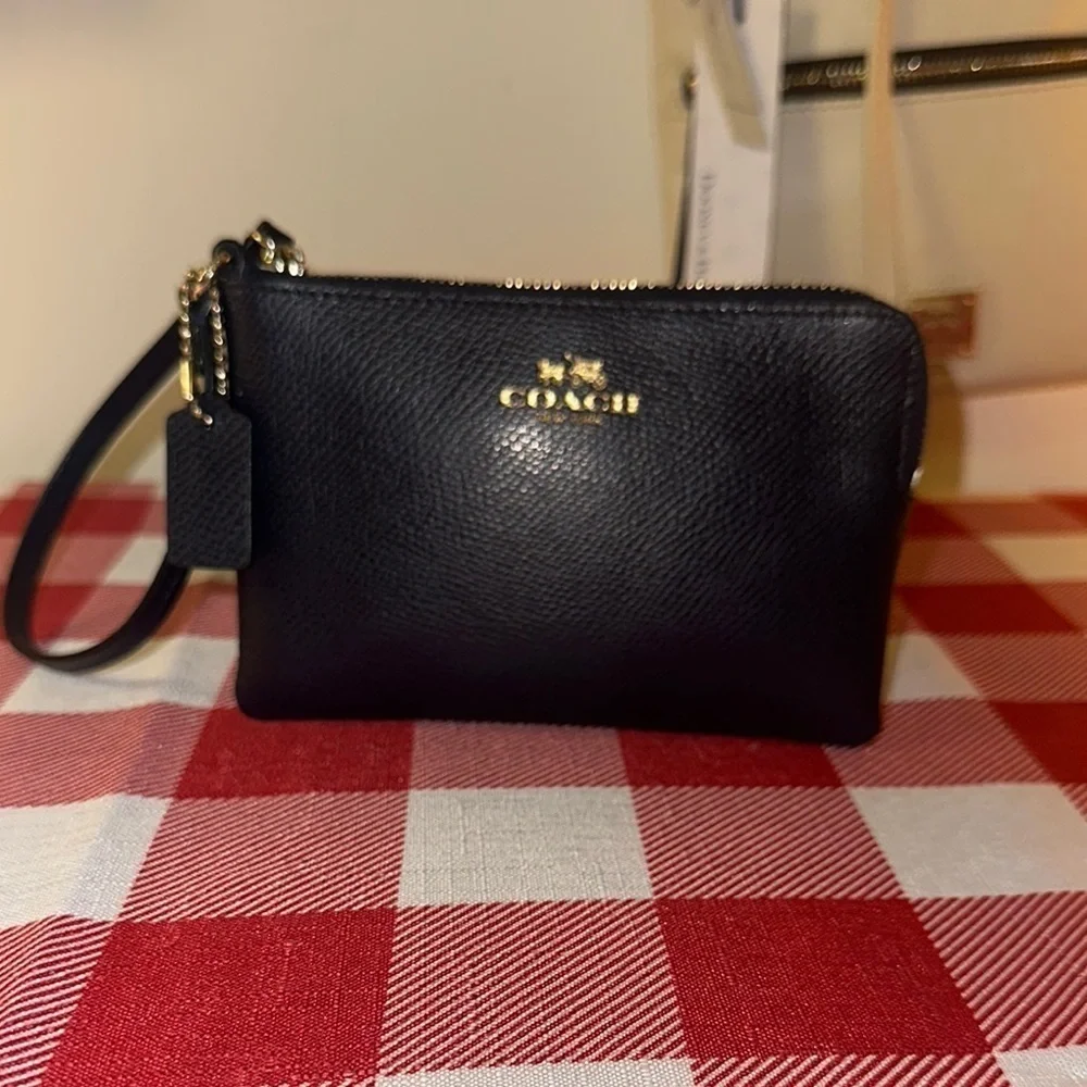 Coach Midnight Blue Wristlet EUC - Picture 4 of 7